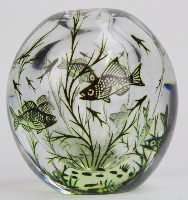 Edvard Hald Orrefors Graal 1790D Aquarium Vase (1 of 7)