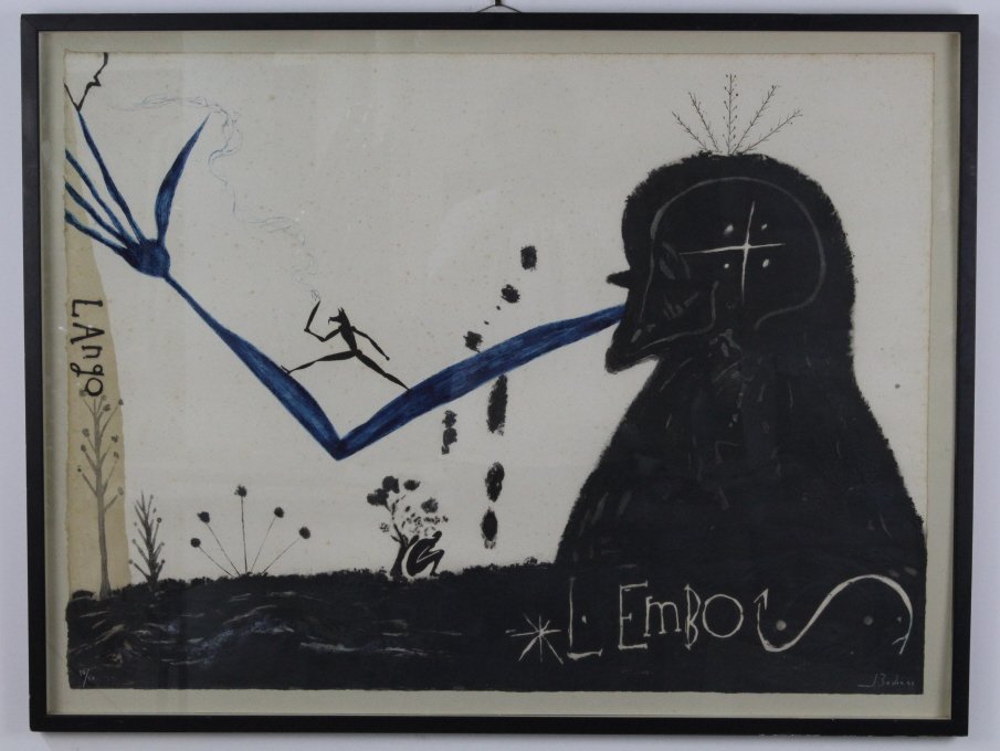 Jose Bedia Valdes Cuban Modernist Mixed Media Art (1 of 7)