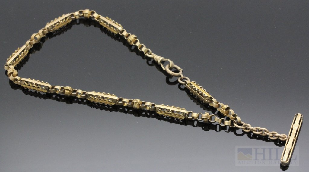 Victorian Etruscan Revival 14k Pocket Watch Chain (1 of 9)