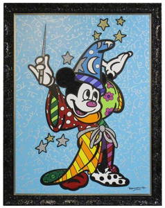 Romero Britto FANTASIA Mickey Mouse 80x60 Painting COA