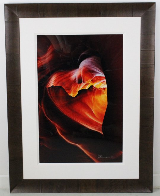 Peter Lik DESIRE Antelope Canyon Photo 38x25 Photograph: Fine art photograph by master photographer Peter Lik (1959- Australia / Nevada) Desire, Antelope Canyon, Arizona features an image of a heart within the canyon walls. Housed in a custom frame with fab