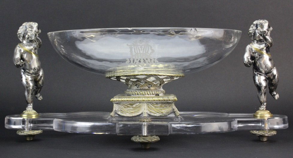 Antique 1880s Baccarat Crystal Figural Centerpiece Bowl (1 of 10)