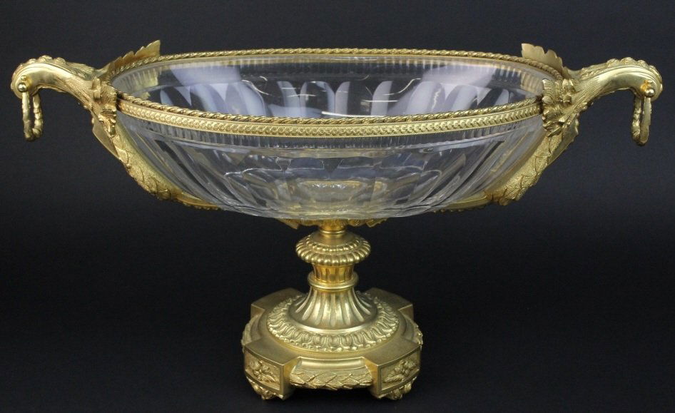 LARGE Mounted Baccarat French Crystal Centerpiece Bowl (1 of 9)