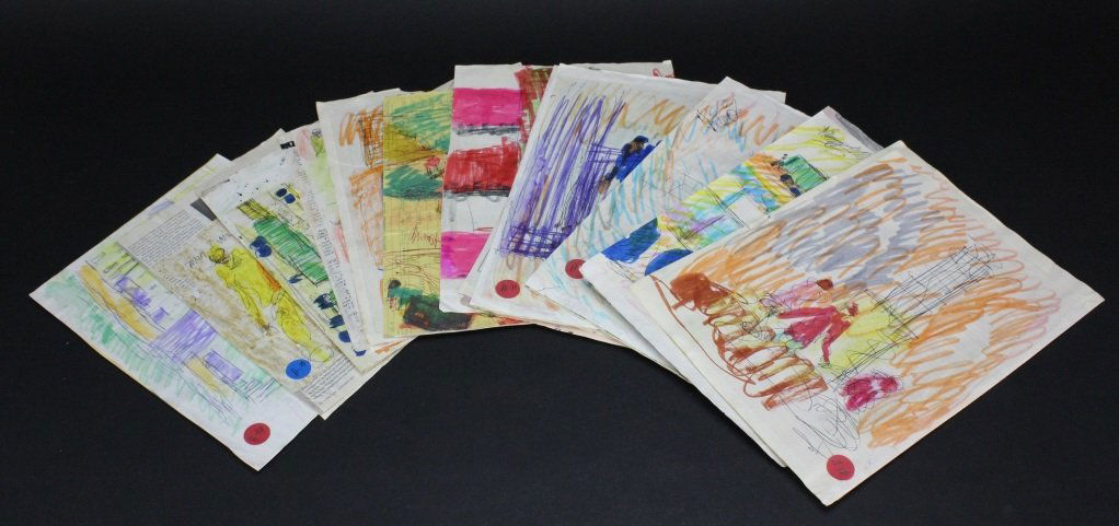 26pc Collection Purvis Young Outsider Folk Art Painting (1 of 10)