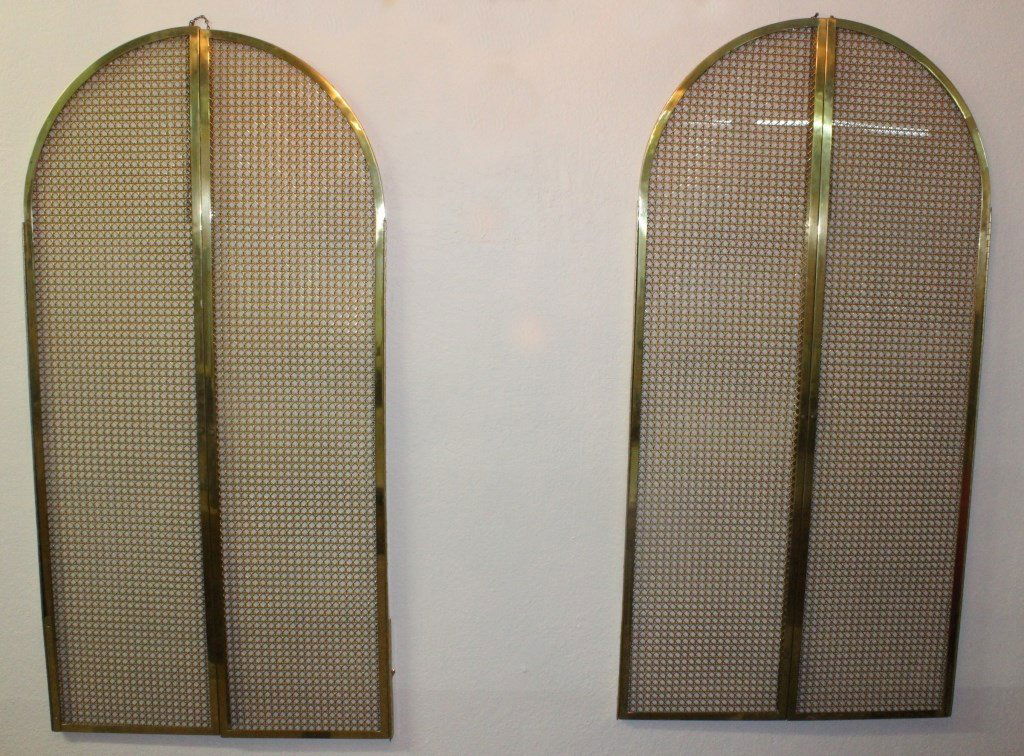 2 Pair Morris Lapidus Designed Gold Cabinet Doors (1 of 5)