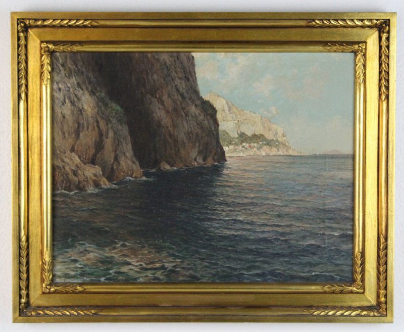 Signed Cavalier Michele Federico Seascape Oil Painting (1 of 7)