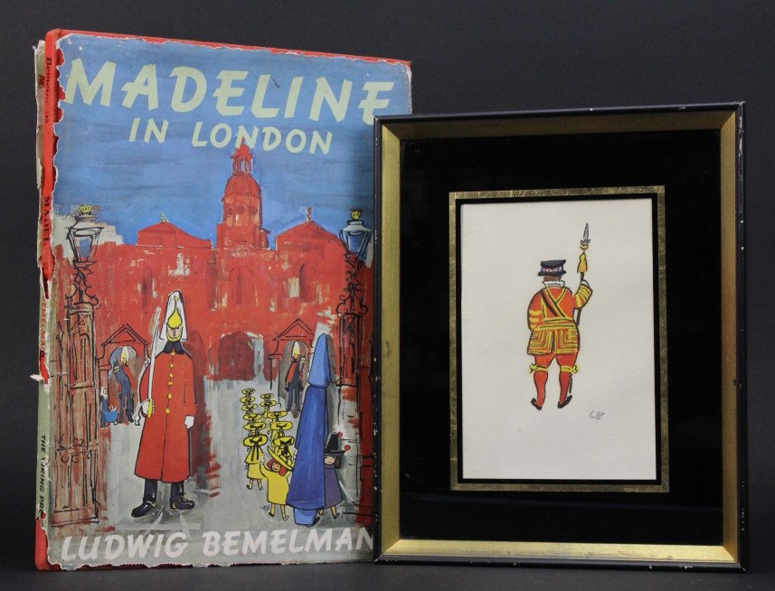 Signed Ludwig Bemelmans Beefeater Illustration Art (1 of 7)