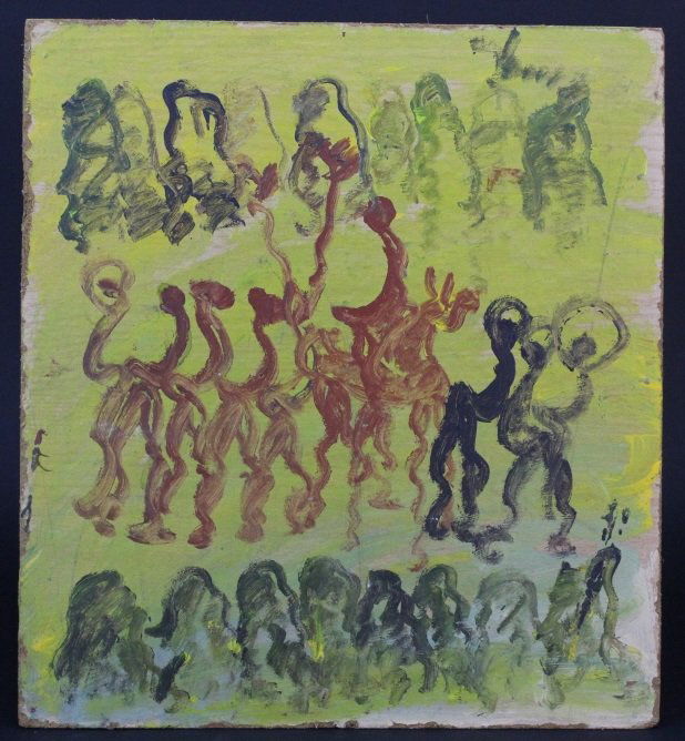 Purvis Young Spirit Dancers Outsider Folk Art Painting (1 of 9)