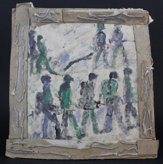 Purvis Young Army Men Parade Outsider Folk Art Painting (1 of 8)