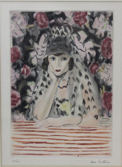 Signed HENRI MATISSE L'Espagnole a la Mantille Aquatint (1 of 8)