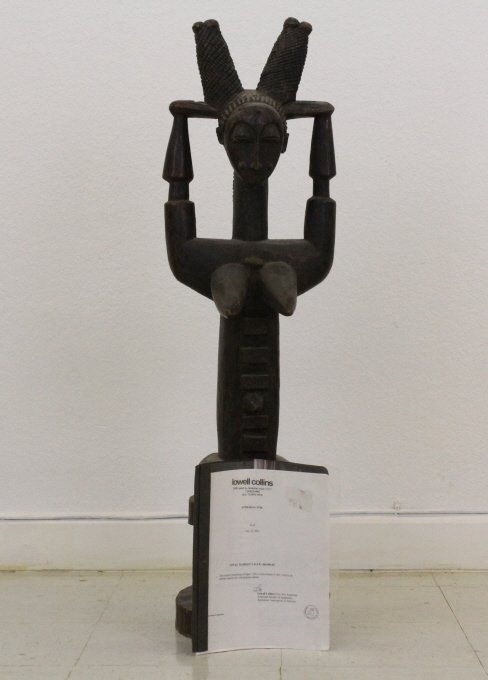 19th Century Ivory Coast African 39" Wood Female Statue (1 of 9)