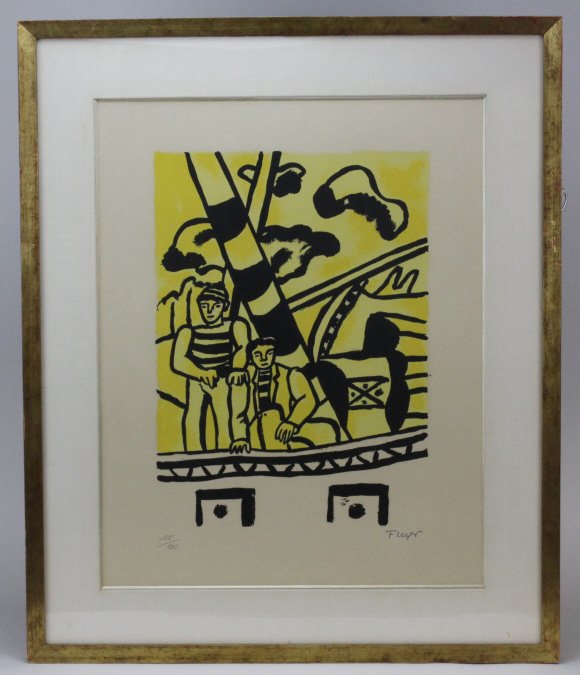 Fernand Leger Le Remorque Jaune Sailor Litho Print 1959 (1 of 8)
