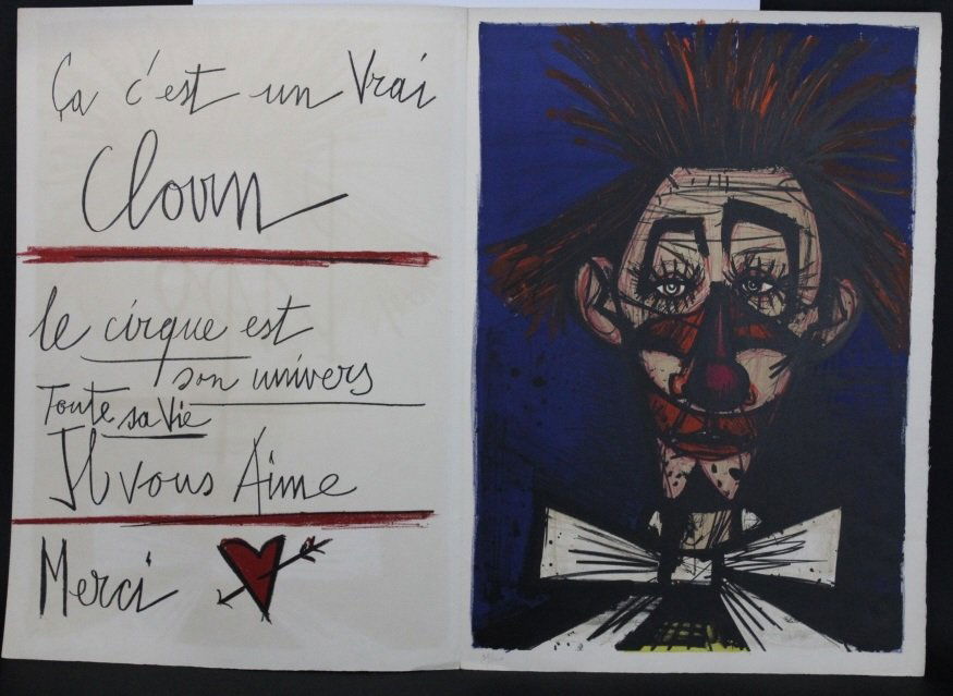 Limited Edition Bernard Buffet PIPO Clown Lithograph (1 of 8)