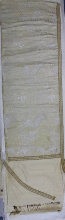 Pr Asian Silver Gold Fabric Panels Morris Lapidus (1 of 10)