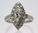 Ladies Art Deco 1 Ct TW Marquise Diamond Platinum Ring
