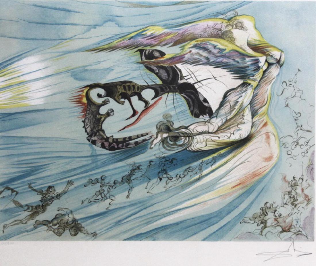 Pencil Signed Salvador Dali Angel LE Lithograph Litho (1 of 8)