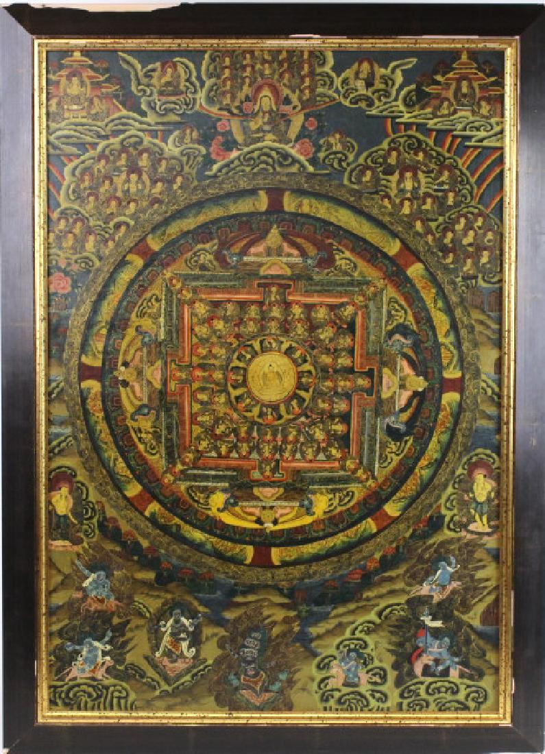 Antique Tibetan Buddhist Thanka Oil Painting (1 of 9)