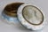 French Blue Guilloche Enamel Pompadour Powder Box
