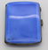 English Sterling Silver Blue Enamel Cigarette Case - 8