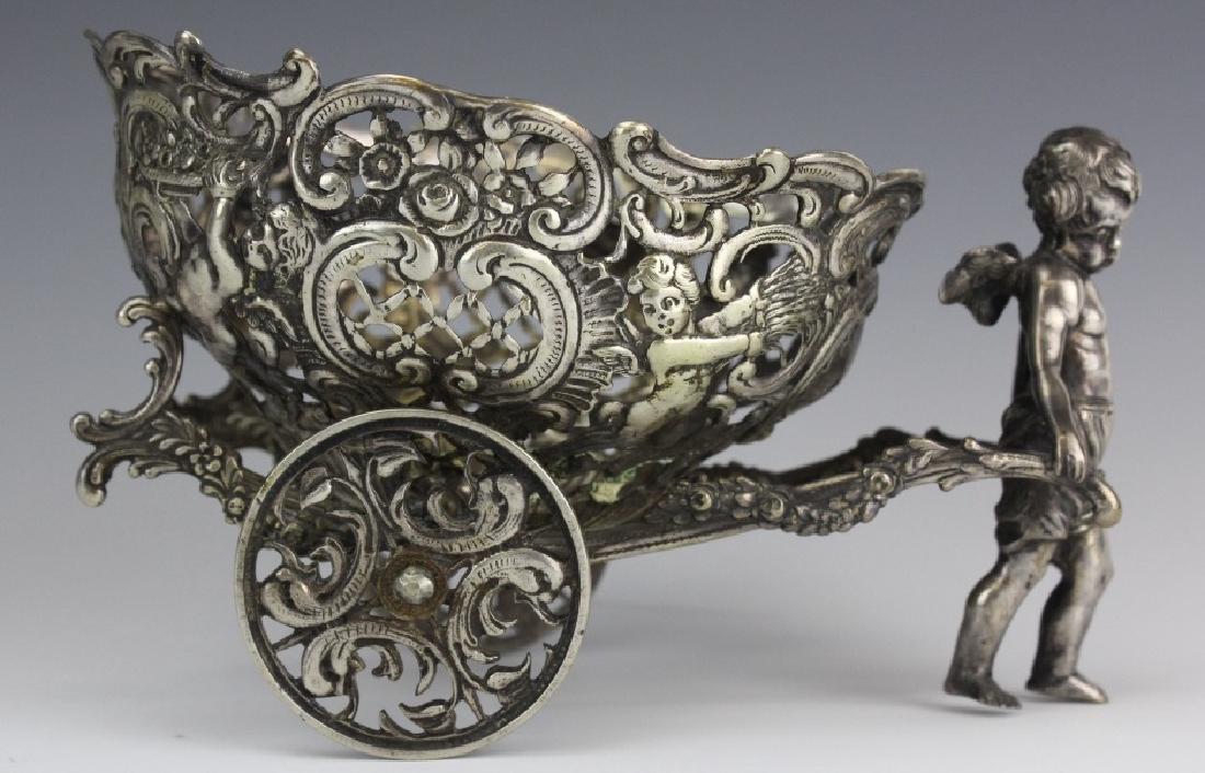 Ornate German 800 Silver Figural Master Salt Dish (1 of 10)