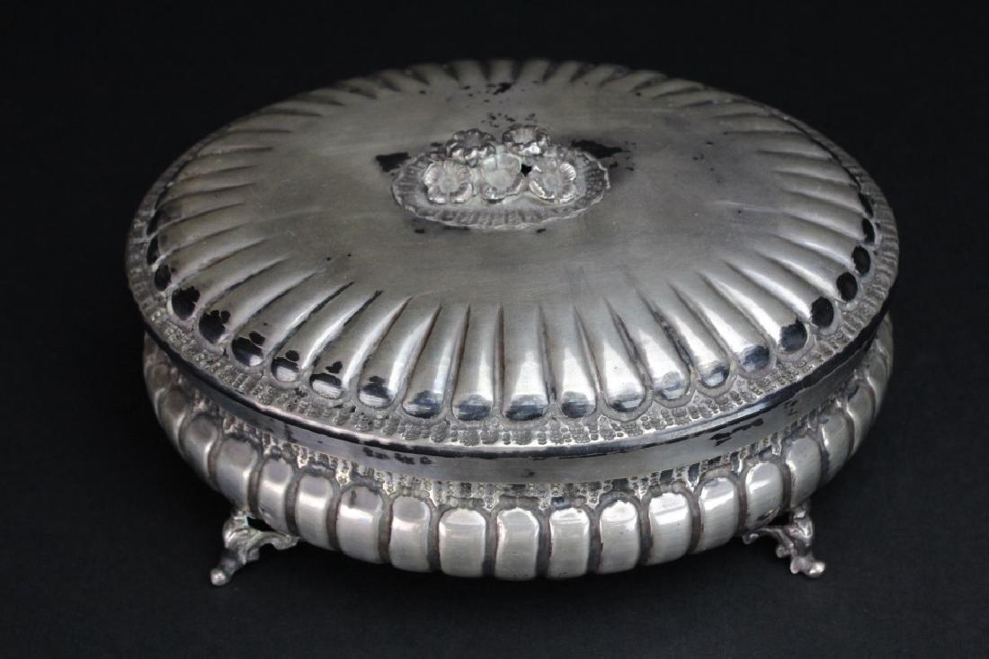 Antique Continental 800 Silver Jewelry Casket Box (1 of 10)
