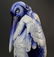 Large Antique Blue White Porcelain Stork 21.5" Statue - 3