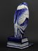 Large Antique Blue White Porcelain Stork 21.5" Statue - 4