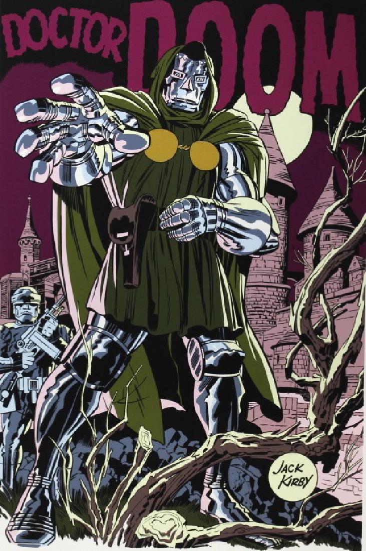 Pencil SIGNED Jack Kirby Doctor Doom Marvel Serigraph (1 of 7)