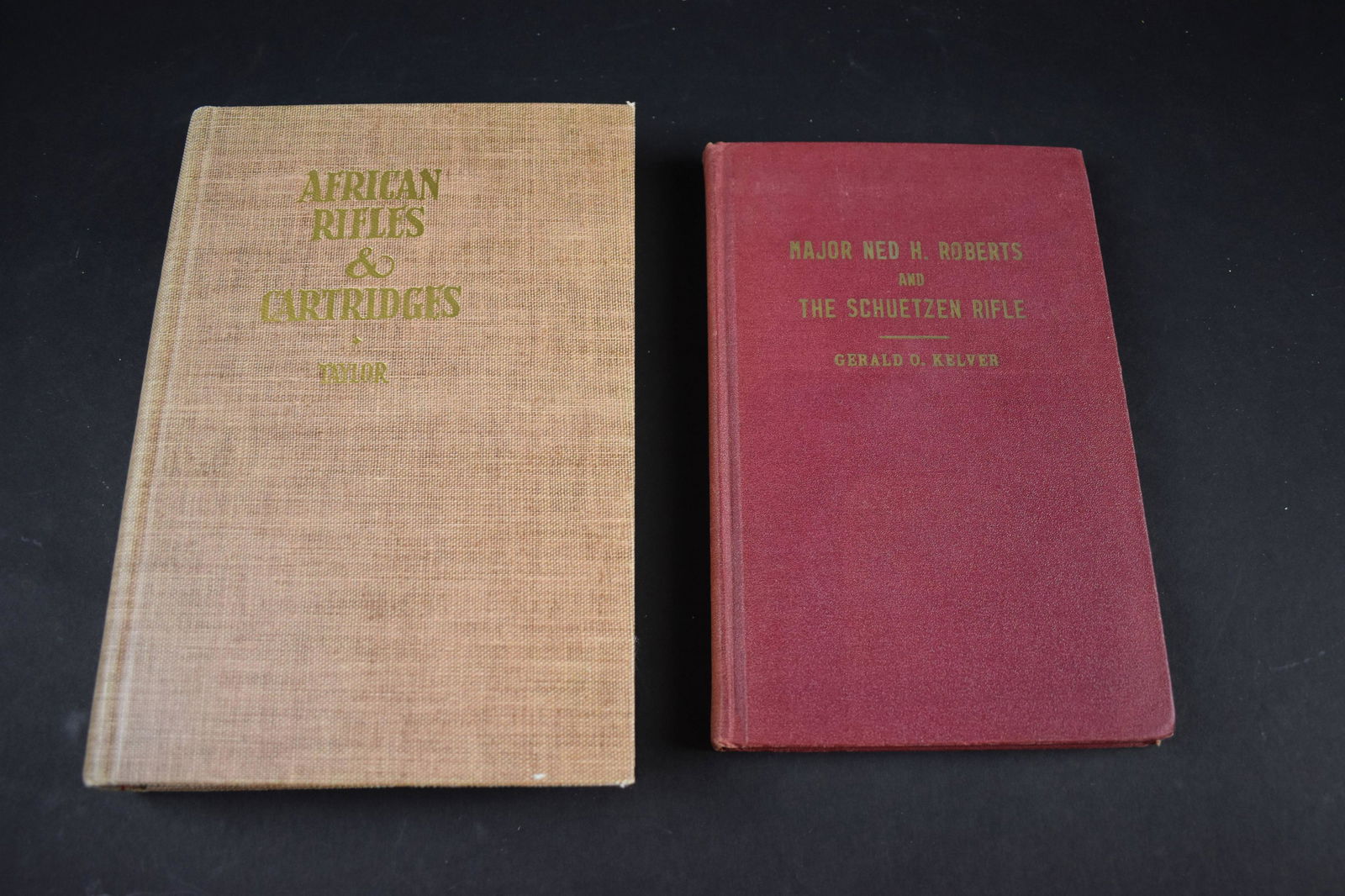 ÂTWO COLLECTOR'S BOOKS ON RIFLES:: African Rifles & Cartridges By: John Taylor, Drawings By: E. Stanley Smith, Copyright 1948, A Samworth Book And Major Ned H. Roberts By: Gerald O. Kelver Sec. Of The American Single Shot Association L