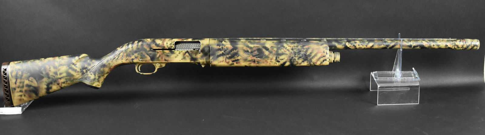 ÂTED WILLIAMS MODEL 300 .12 GA SHOTGUN: SN: Q056455,: Custom "Camo" Painted To Use In A Duck Blind, Wooden Stock And Forestock, By Winchester & Same As A 1400, 27" Barrel, Adjustable Choke,