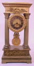 130: GILDED FRENCH PORTICO CLOCK: C.1820, Movement Stam