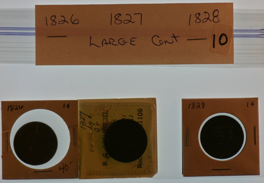 1826, 1827, 1828 Large Cent (3) (1 of 1)