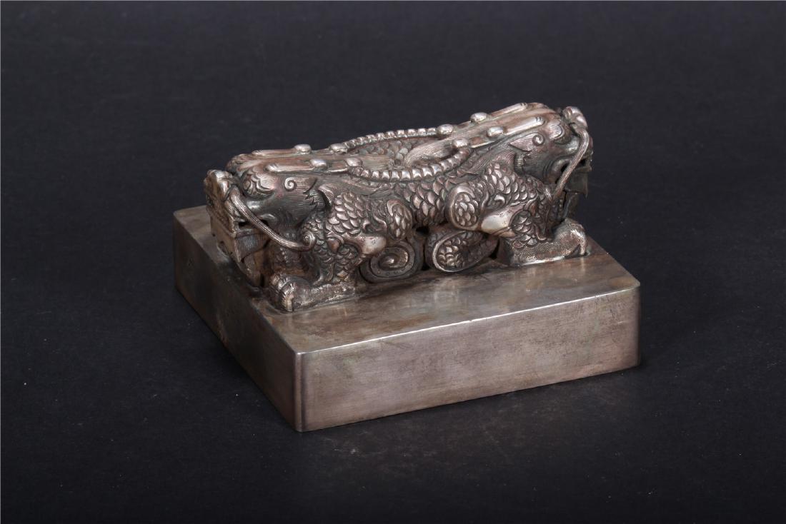 A CHINESE SILVER SEAL (1 of 9)