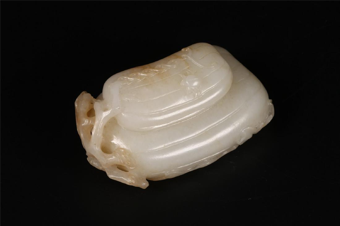 A CHINESE PALE CELADON JADE MELONS GROUP (1 of 7)