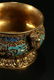 A CHINESE GILT SILVER AND ENAMEL "TAOTIE" CENSER - 3