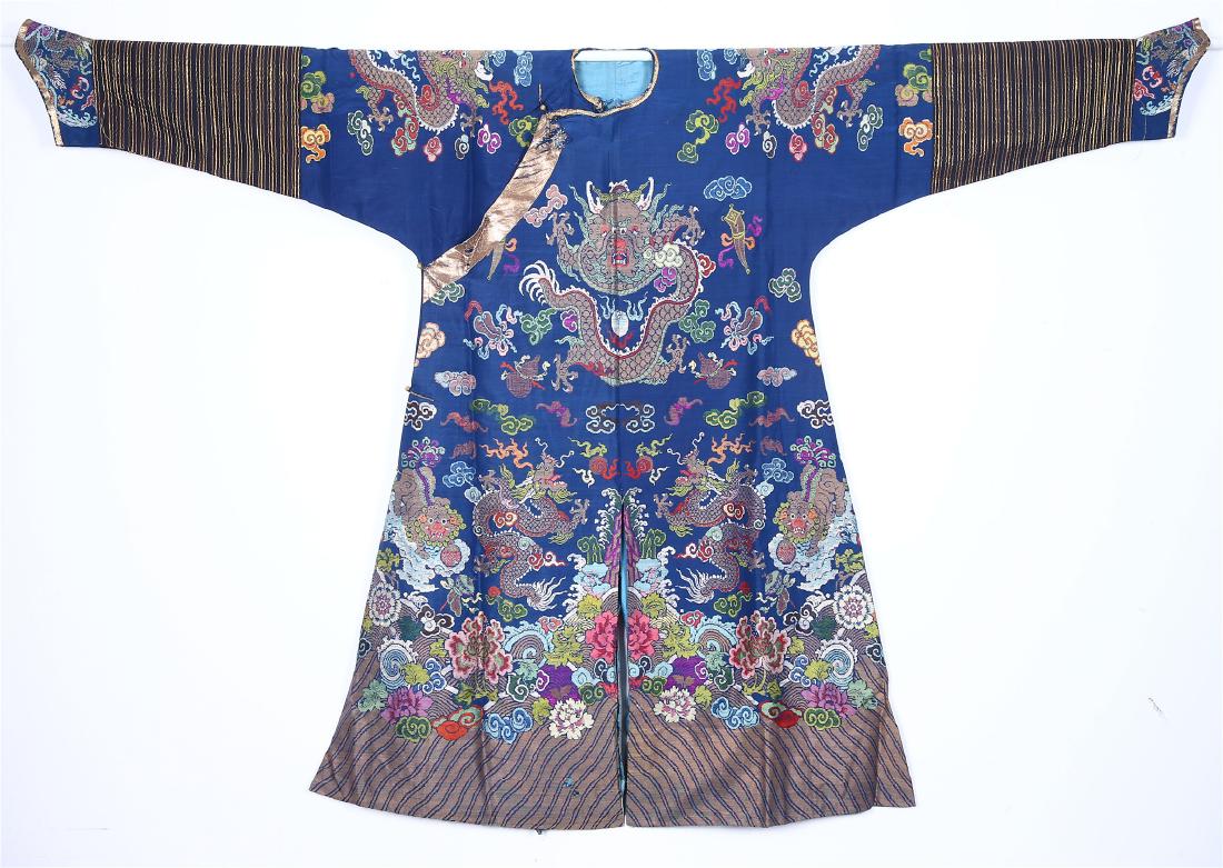 CHINESE BROCADE SILK DRAGON ROBE (1 of 17)