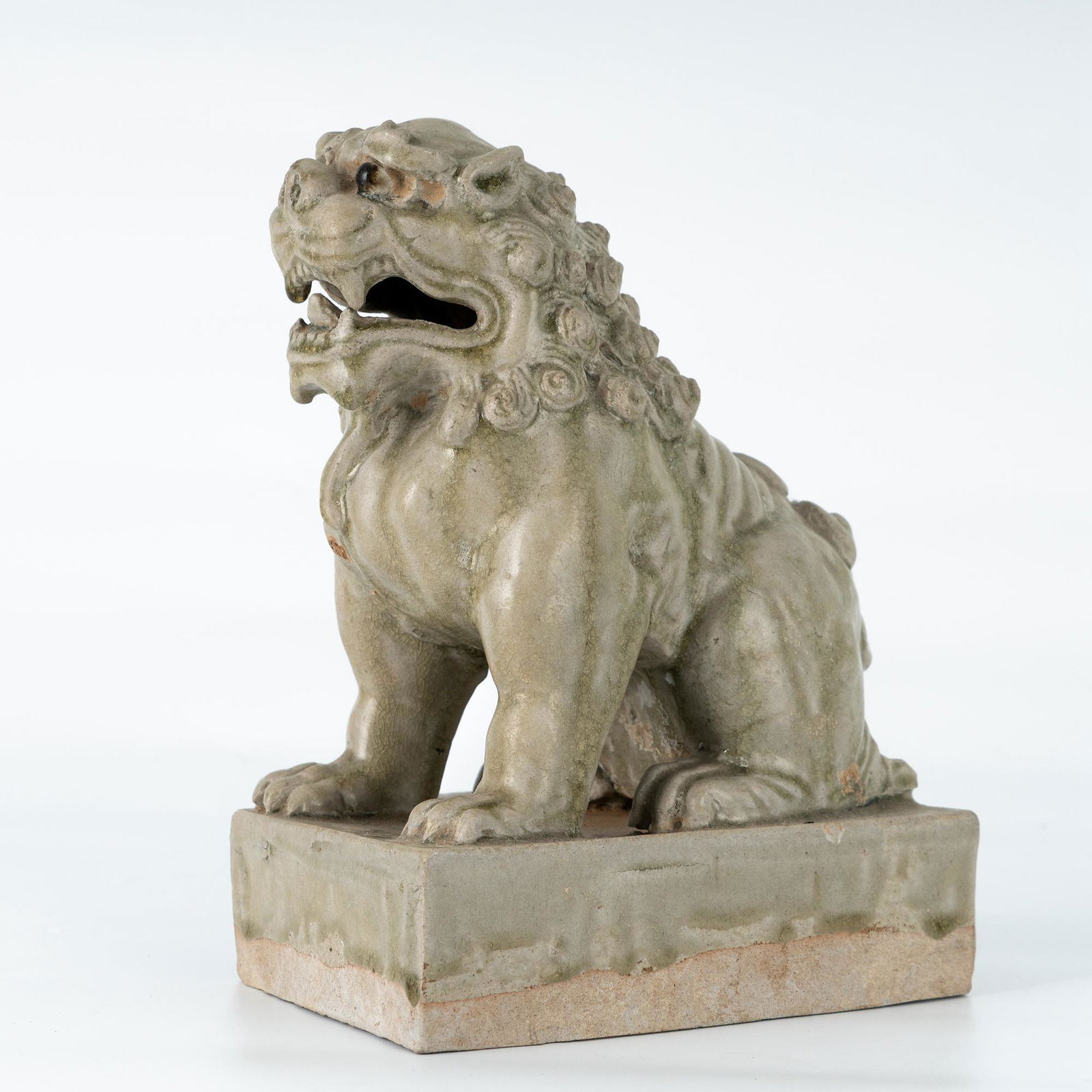 CHINESE CELADON GLAZED PORCELAIN FU DOG (1 of 8)