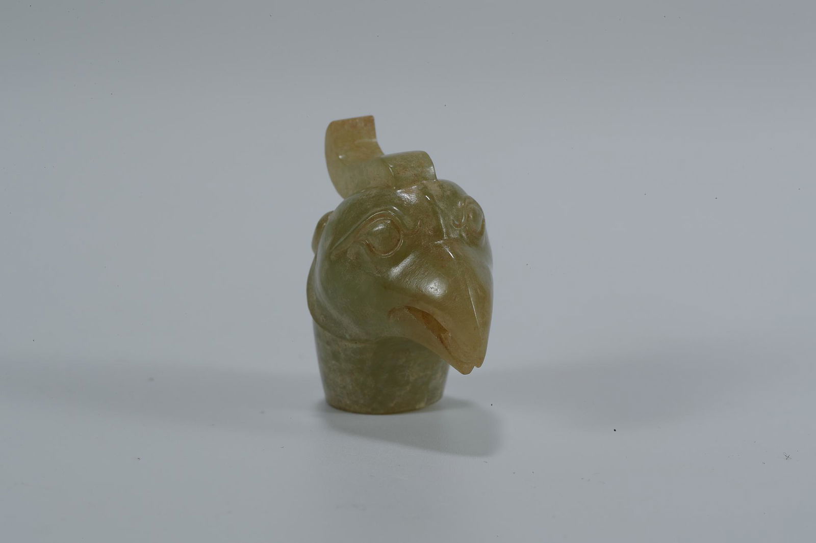 CHINESE YELLOW JADE BIRD HEAD (1 of 8)