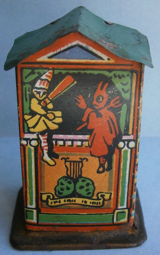 German tin Punch & Judy still bank (1 of 4)