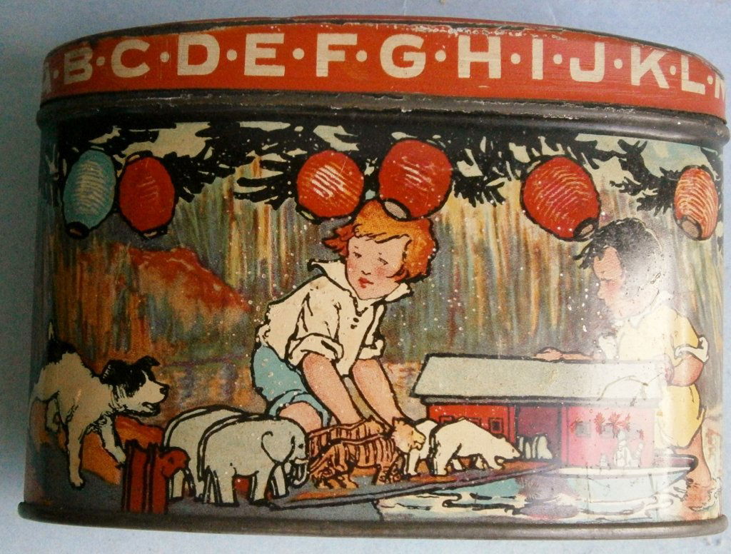ABC lithographed tin still bank (1 of 5)