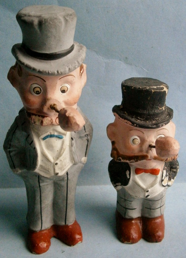 Mutt & Jeff hand painted composition figures (1 of 7)