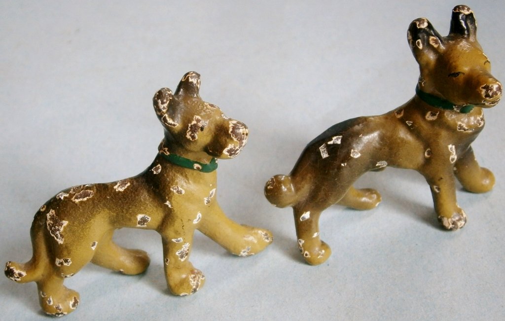 German Sheppard and a Scotty Dog Cast Iron Paperweights (1 of 6)