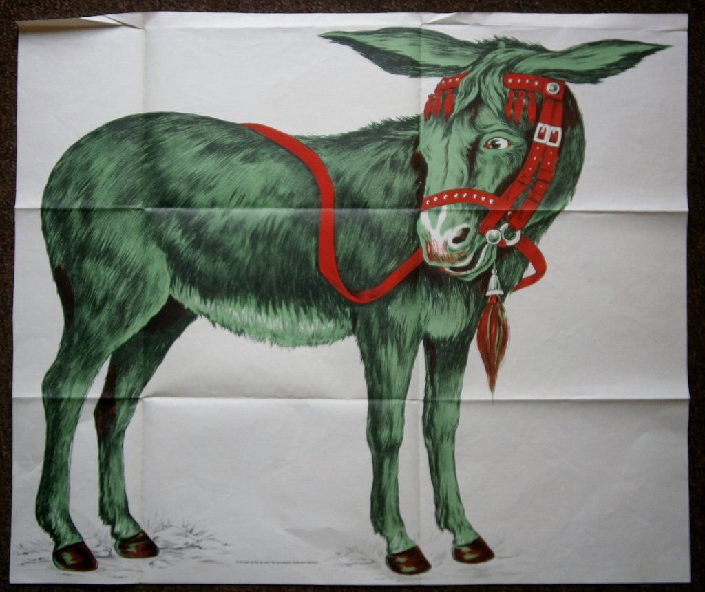 DONKEY PARTY 19th Century Pin The Tail Game (1 of 7)