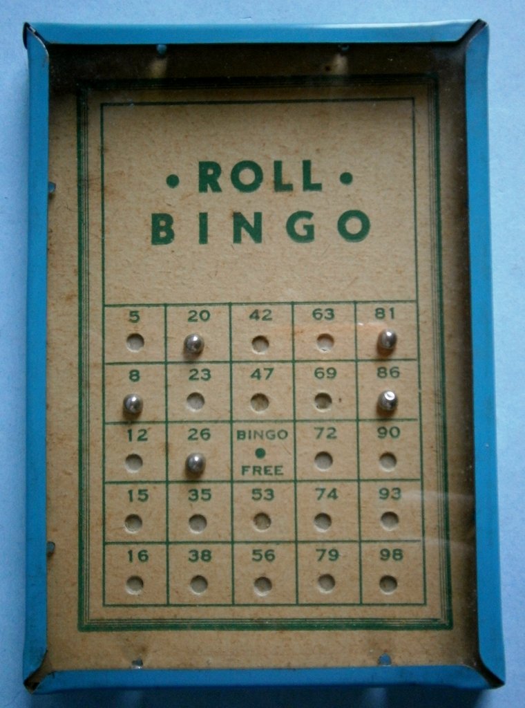 “Roll Bingo” Dexterity Puzzle from the 1930’s (1 of 3)