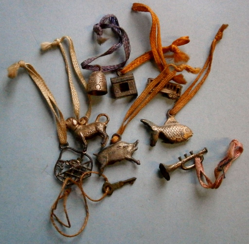 9 Different 1930’s Die Cast Cracker Jack Charms, (1 of 4)