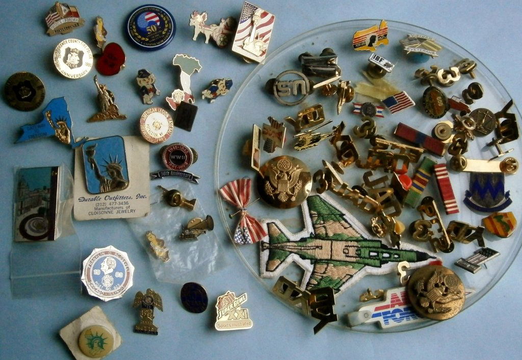 Assorted patriotic and other miscellaneous pins (1 of 10)