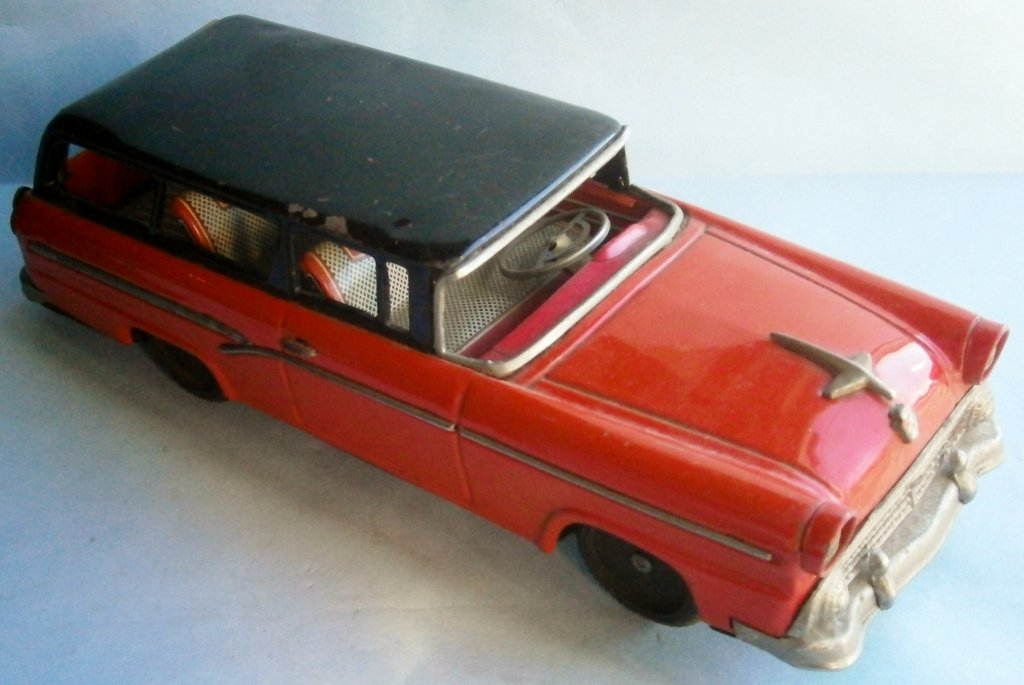 1955 Ford Station Wagon Friction Toy Automobile made in (1 of 9)