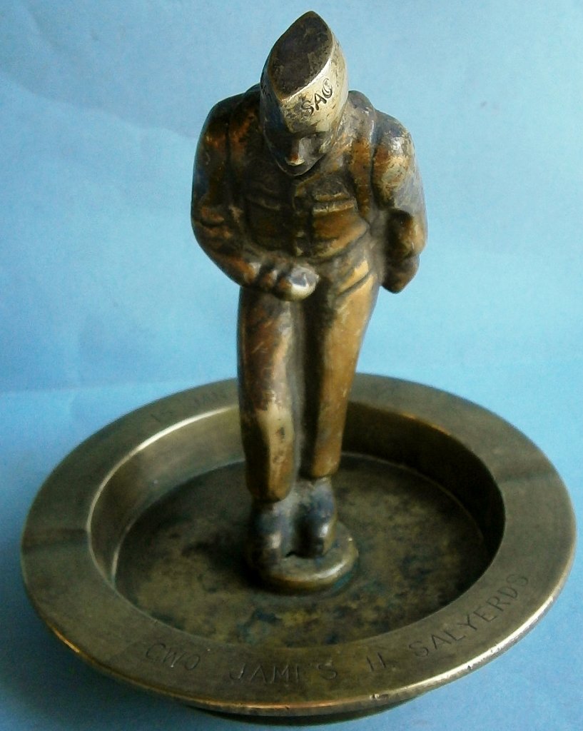 1958-59 U.S. Military Souvenir Shell Art Ashtray from (1 of 7)