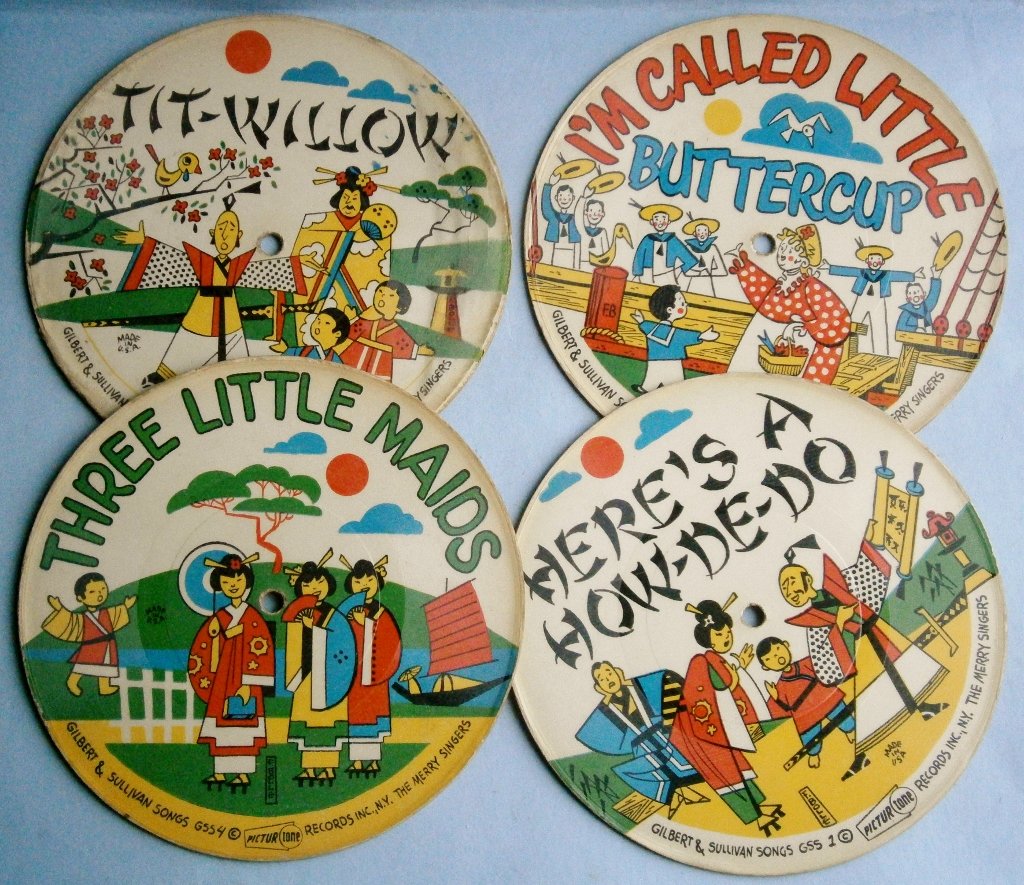 Gilbert & Sullivan Songs on Cardboard Picture Records (1 of 6)