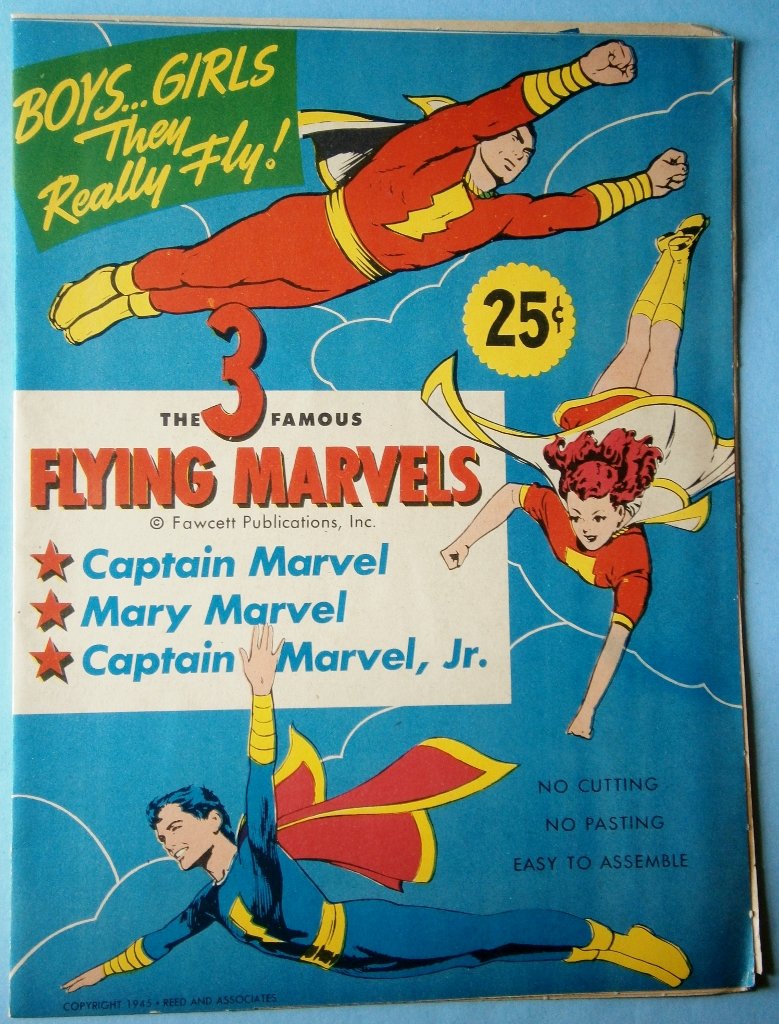 The 3 Famous Flying Marvels - Captain Marvel Cut-Outs (1 of 4)